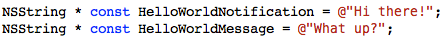 Defining the constant string values.
