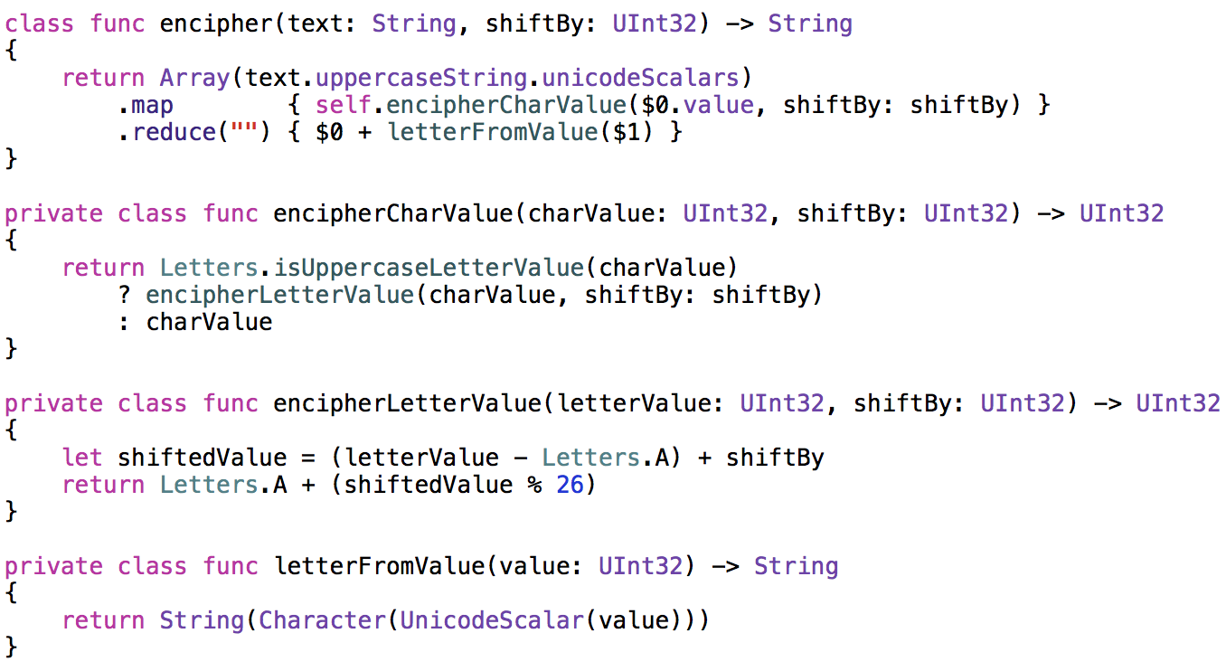 Caesar cipher in Swift | iJoshSmith
